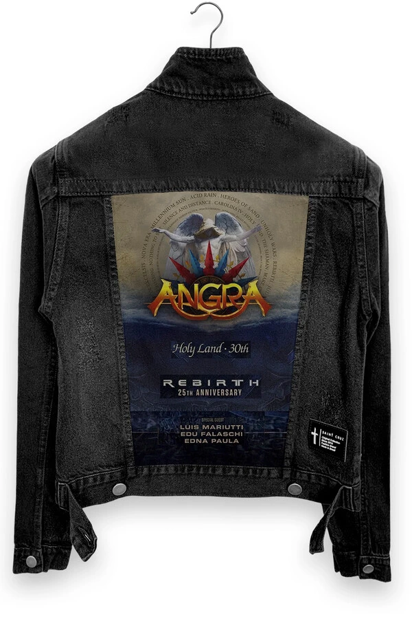 Jaqueta jeans feminina preta Angra Outlet