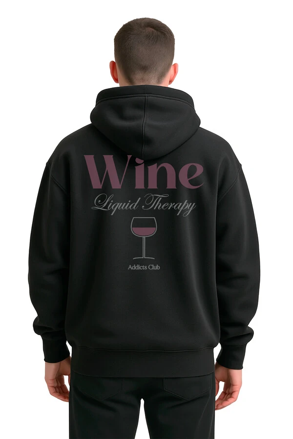 Blusa puff de moletom preto Wine