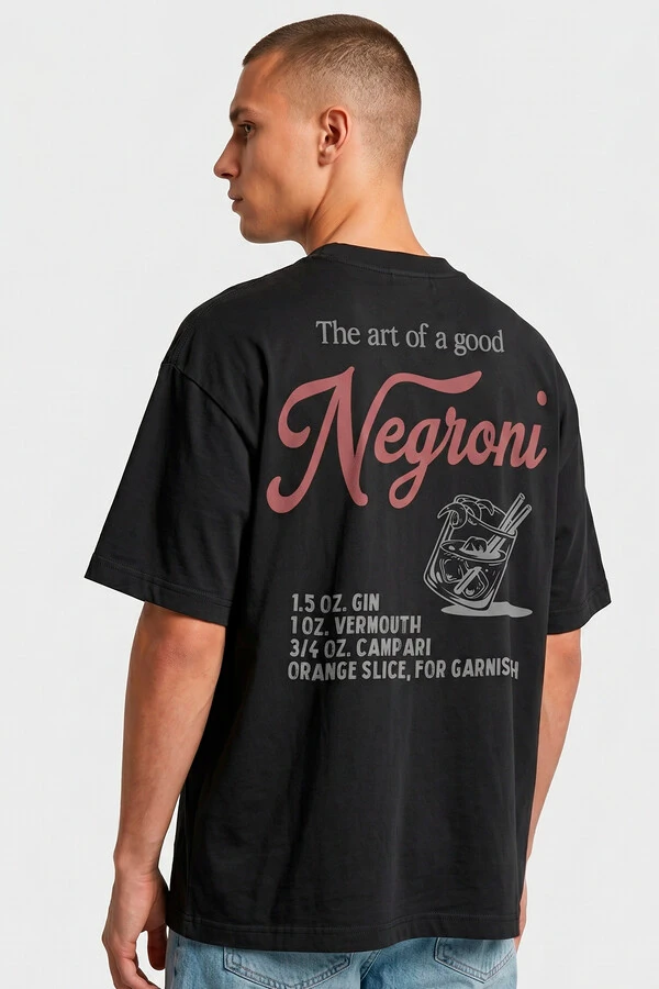 Camiseta oversized preta Negroni
