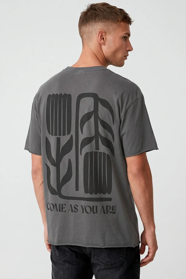 Camiseta estonada chumbo Come As You Are