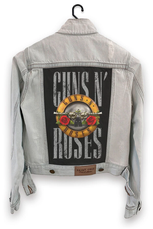 Jaqueta jeans feminina cru Guns And Roses Outlet