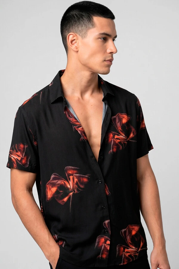 Camisa de viscose Hot Flower