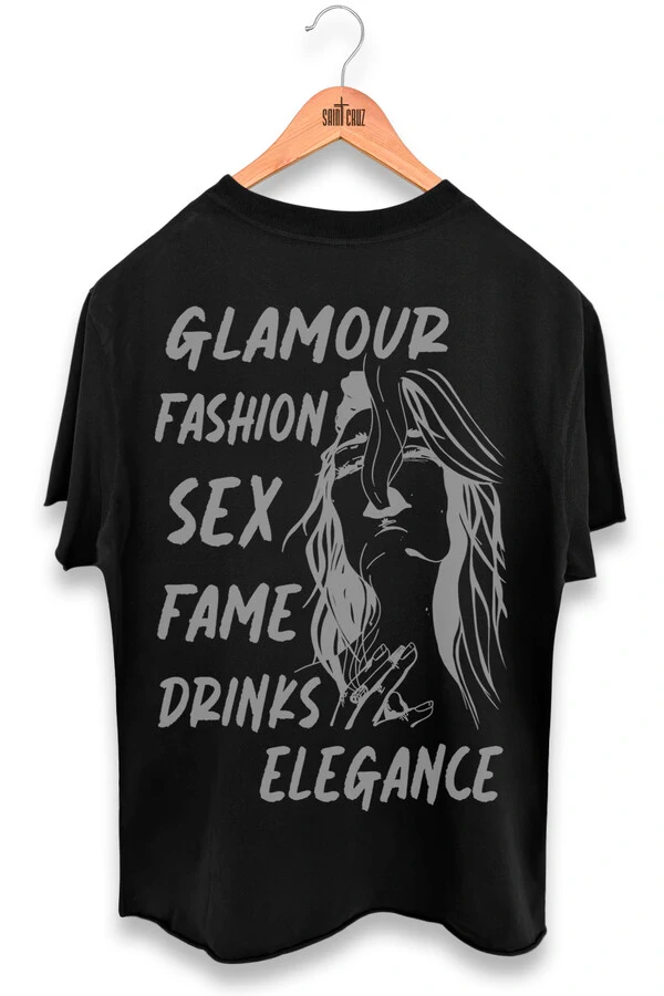 Camiseta preta Glamour