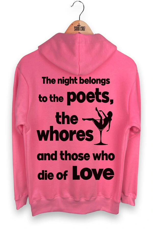 Blusa puff de moletom rosa Poets