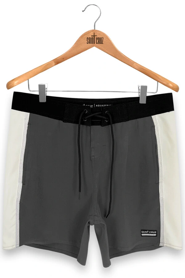 Bermuda retrô line Chumbo e Off White