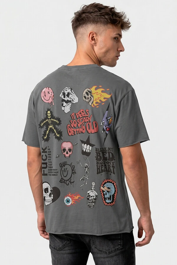 Camiseta estonada chumbo Blend