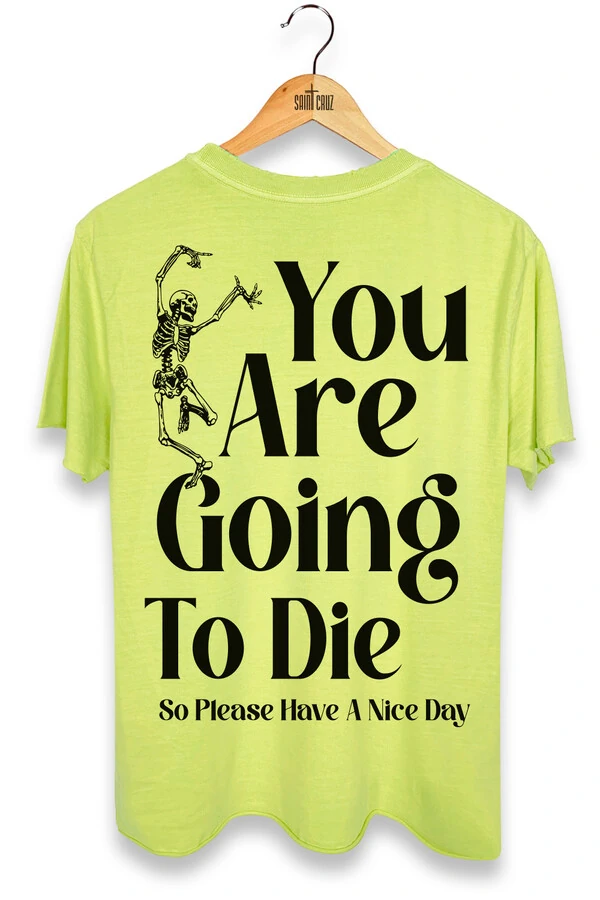 Camiseta estonada amarela Nice Day
