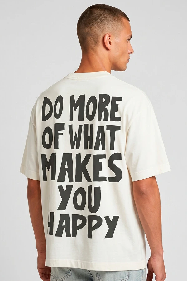 Camiseta oversized off white Do More