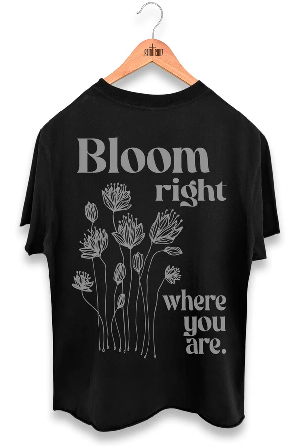 Camiseta preta Bloom