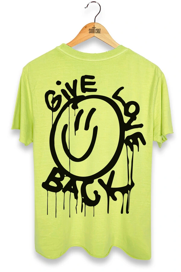Camiseta estonada amarela Give