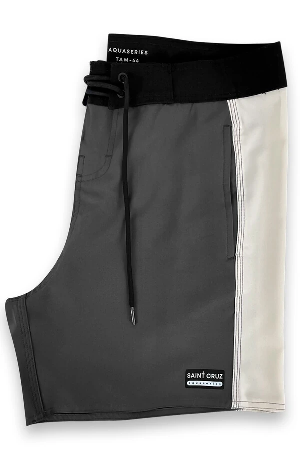 Bermuda retrô line Chumbo e Off White