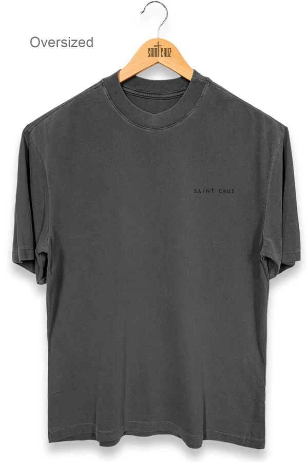 Camiseta oversized estonada chumbo Give