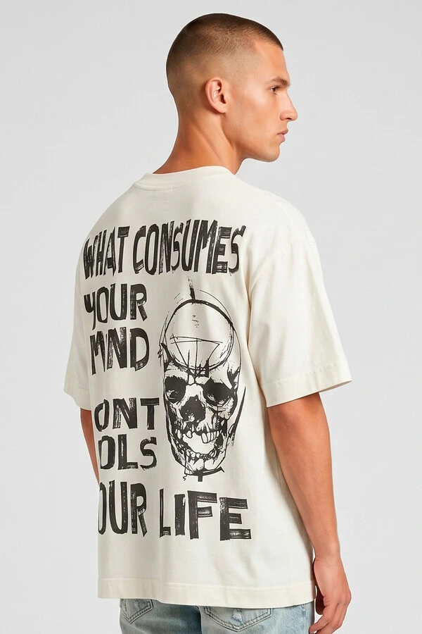 Camiseta oversized off white Controls
