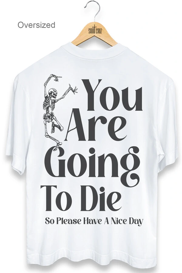 Camiseta oversized branca Nice Day