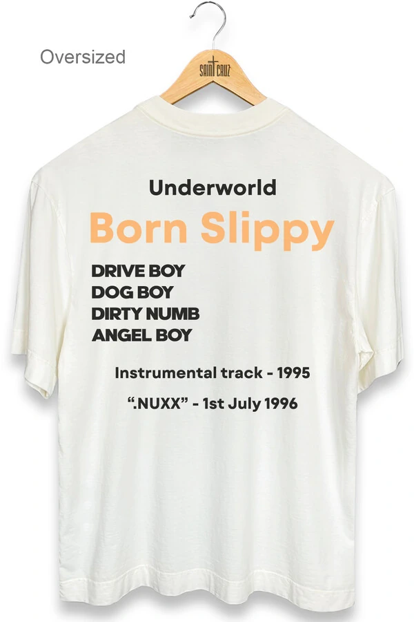Camiseta oversized estonada off white Born Slippy