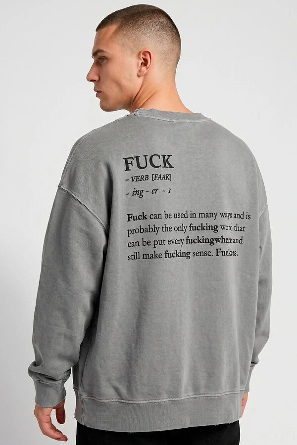 Blusa oversized de moletom estonado cinza Verb