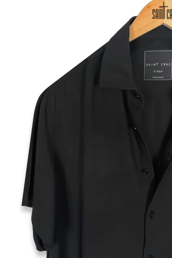 Camisa de viscose Black