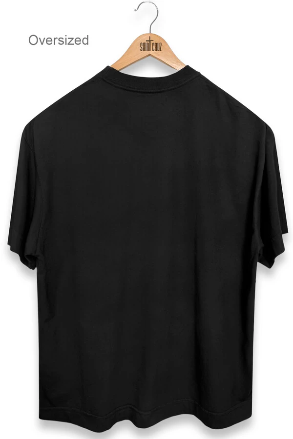 Camiseta oversized preta Skull Outlet