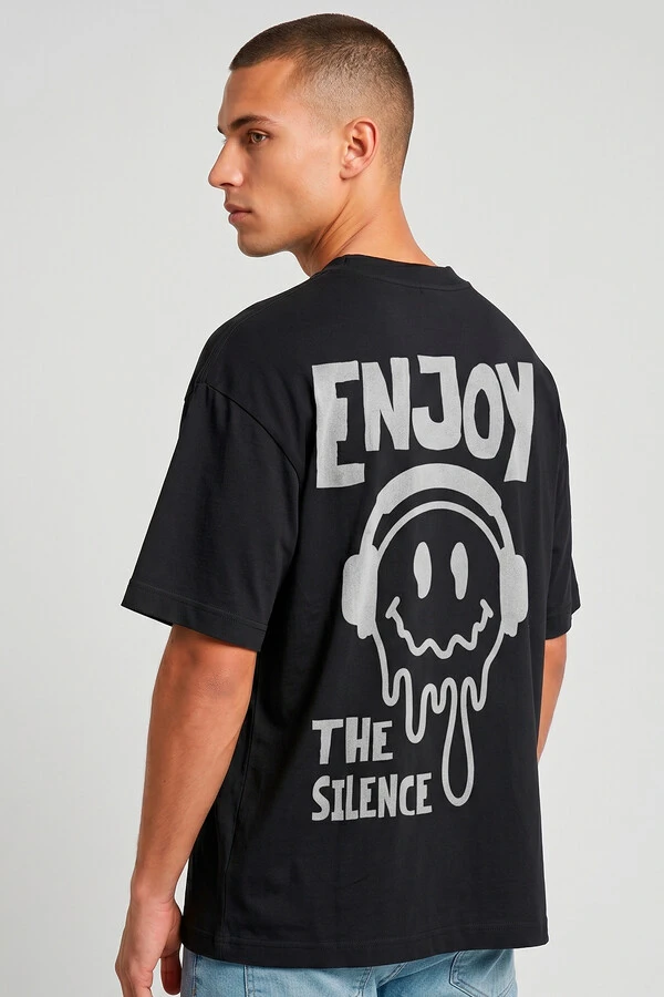 Camiseta oversized preta Enjoy