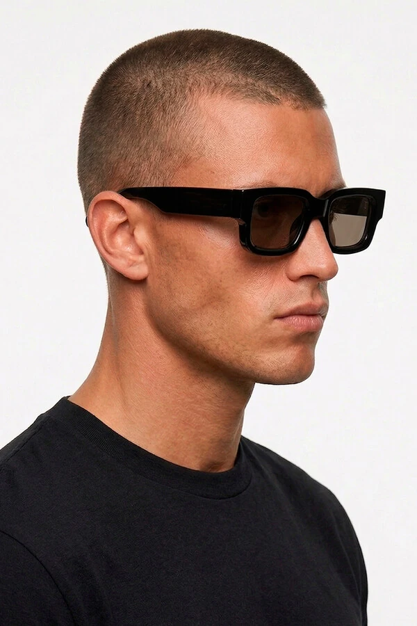 Óculos Illusion Preto (Lente Marrom)