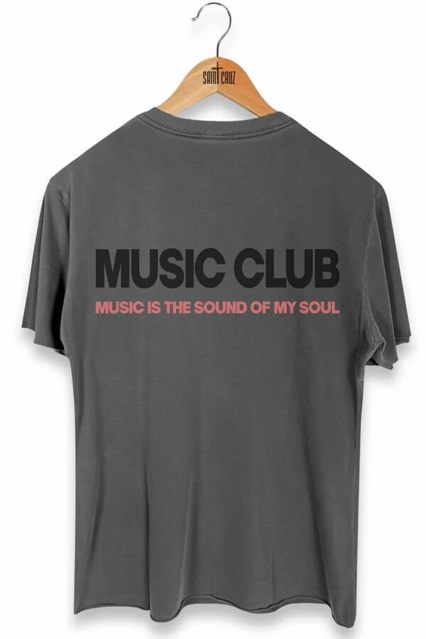 Camiseta estonada chumbo Music Club