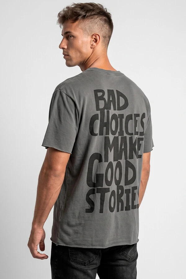 Camiseta estonada chumbo Bad Choices
