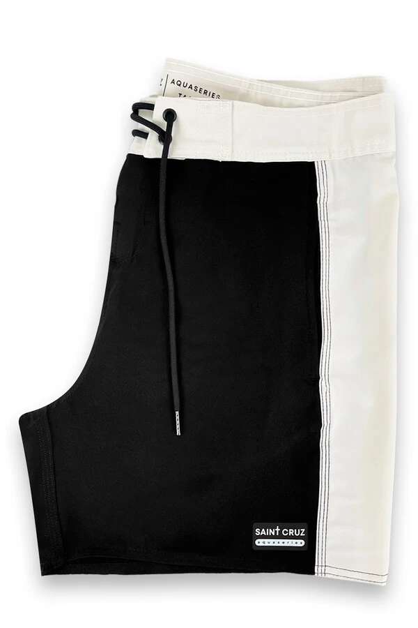 Bermuda retrô line Preto e Off white