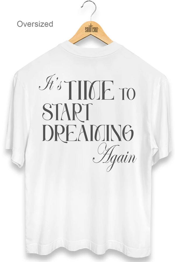 Camiseta oversized branca Time Black