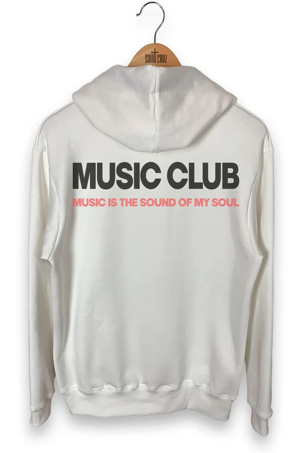 Blusa puff de moletom off white Music Club