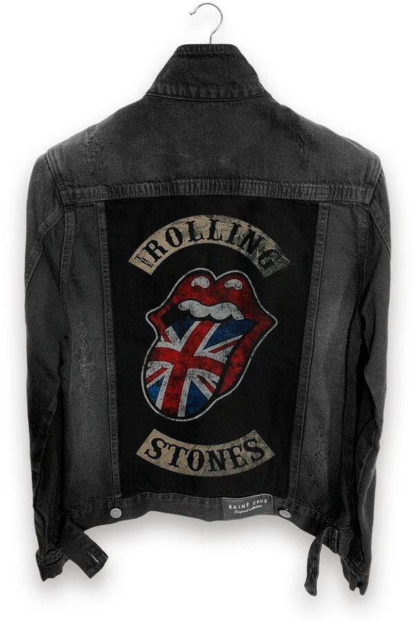 Jaqueta jeans masculina tradicional Rolling Stones Outlet