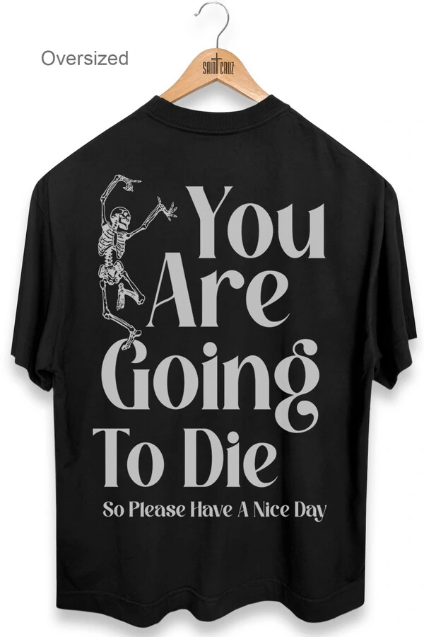 Camiseta oversized preta Nice Day Outlet