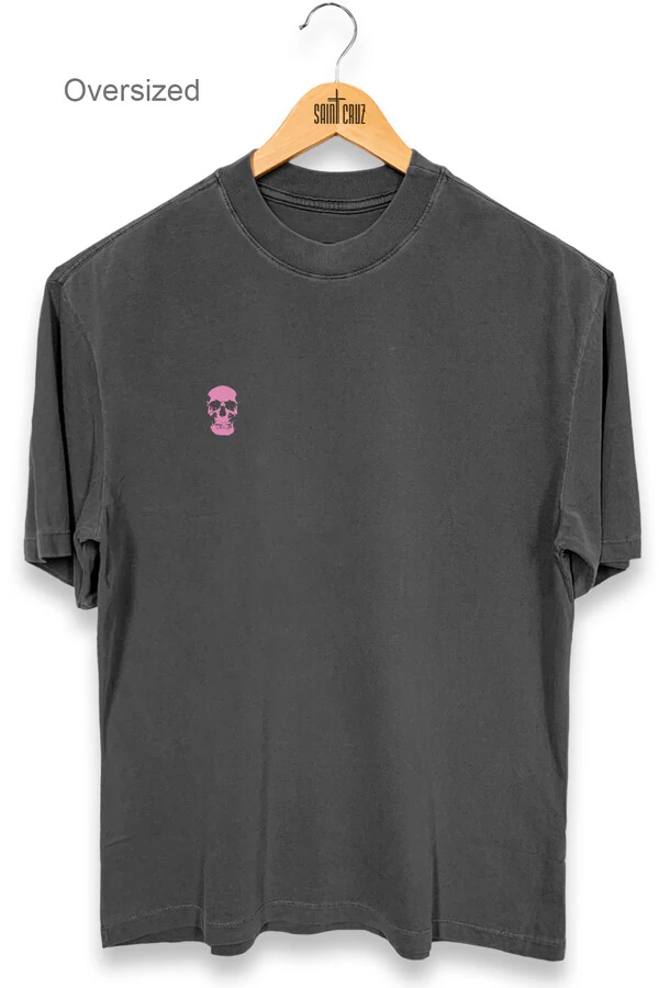 Camiseta oversized chumbo Skull Outlet