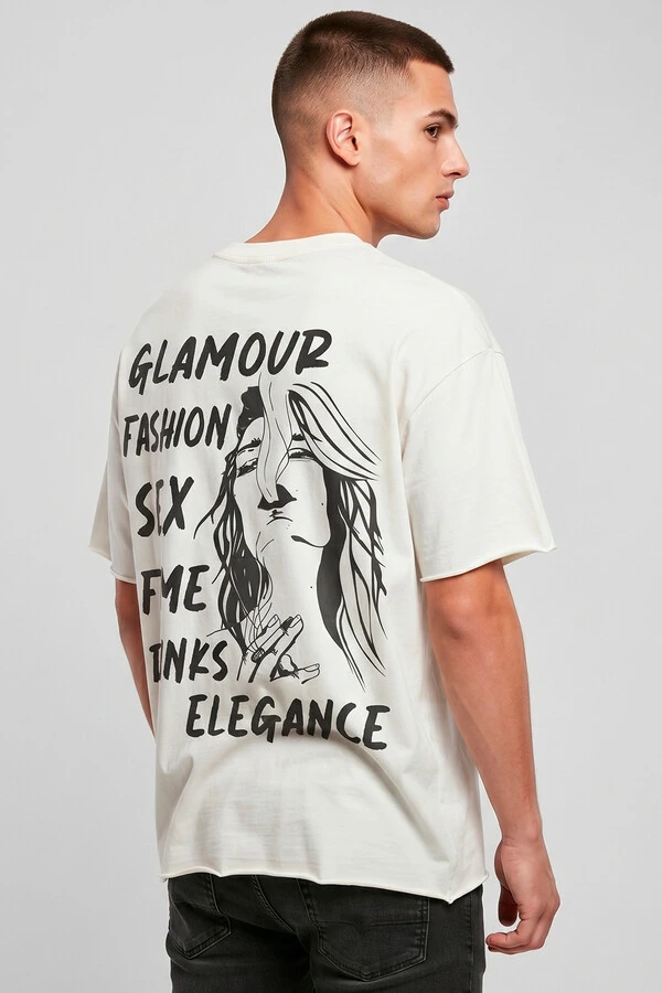 Camiseta estonada off white Glamour