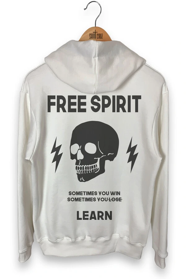Blusa puff de moletom off white Free