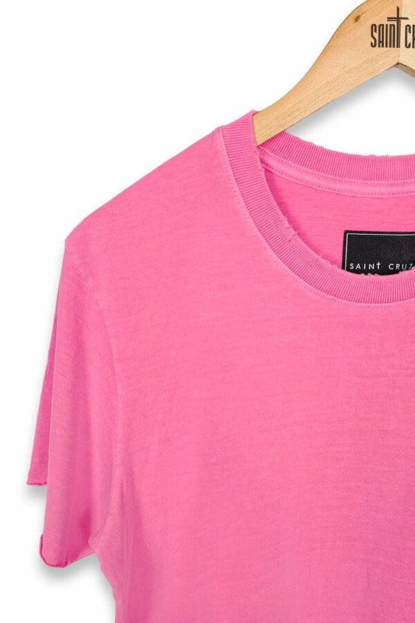Camiseta estonada rosa Give
