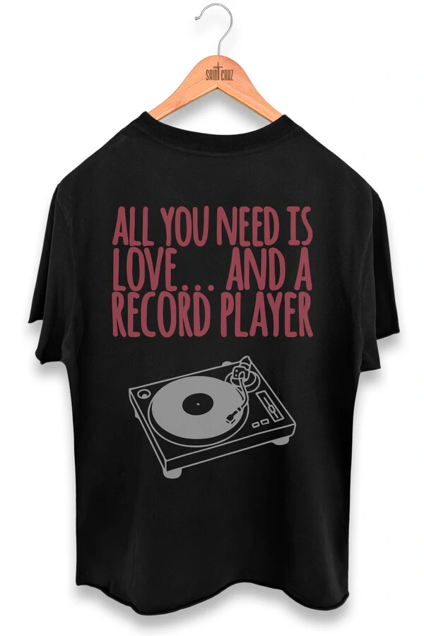 Camiseta preta Record Player