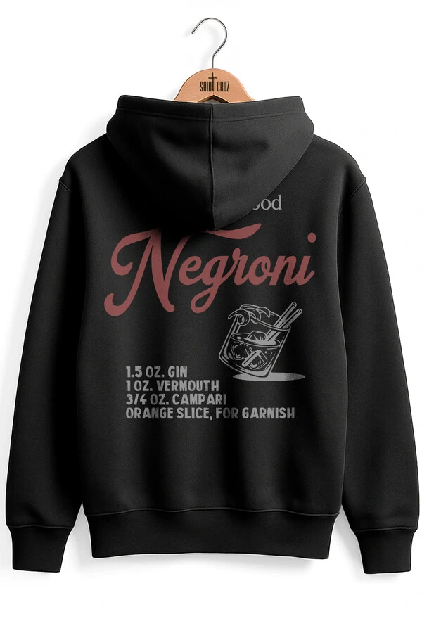 Blusa puff de moletom preta Negroni