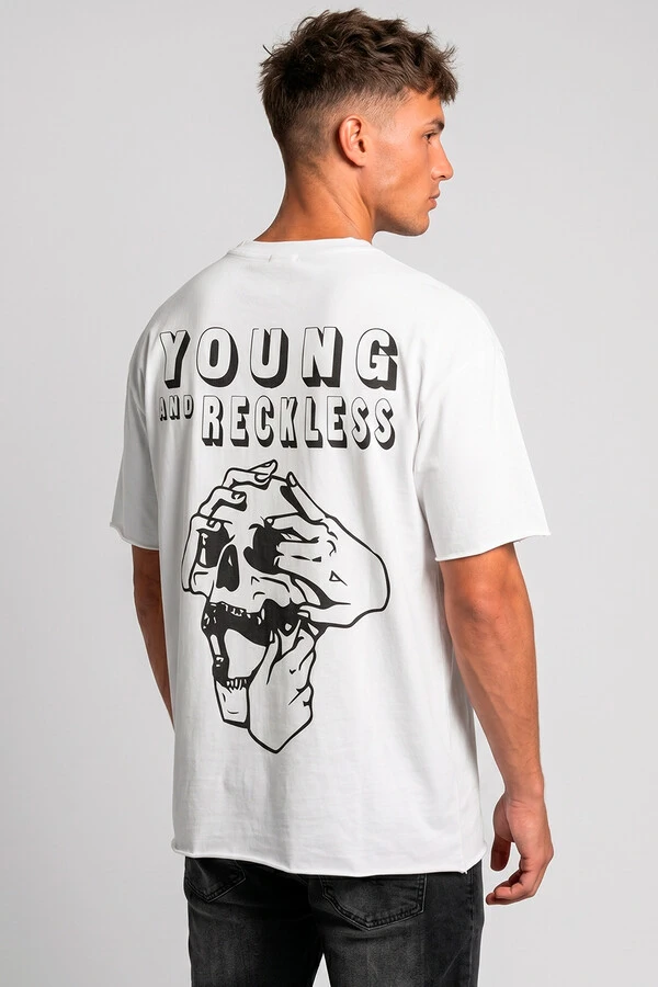 Camiseta branca Reckless