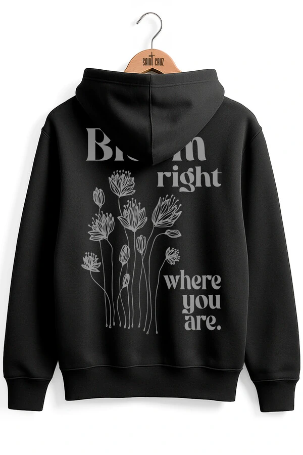 Blusa puff de moletom preto Bloom