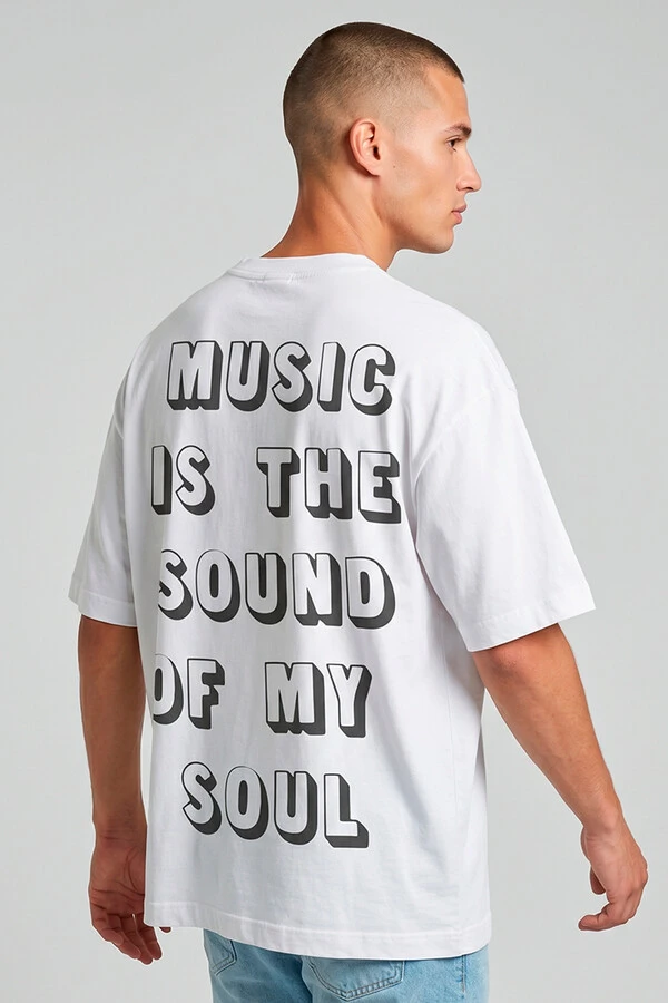 Camiseta oversized branca My Soul