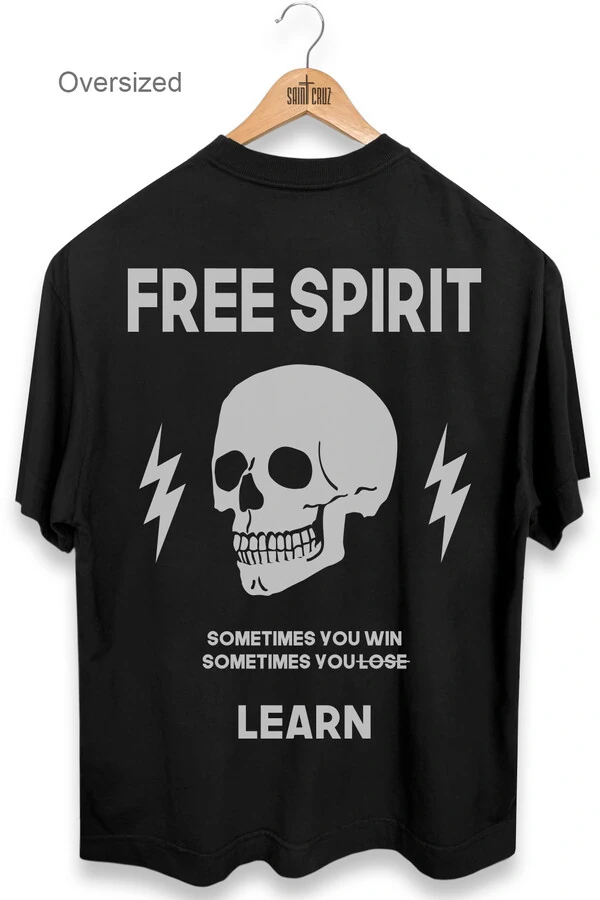 Camiseta oversized preta Free
