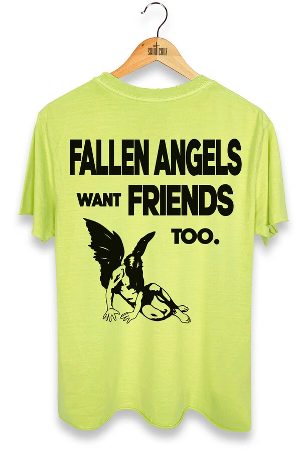 Camiseta estonada amarela Fallen Angels