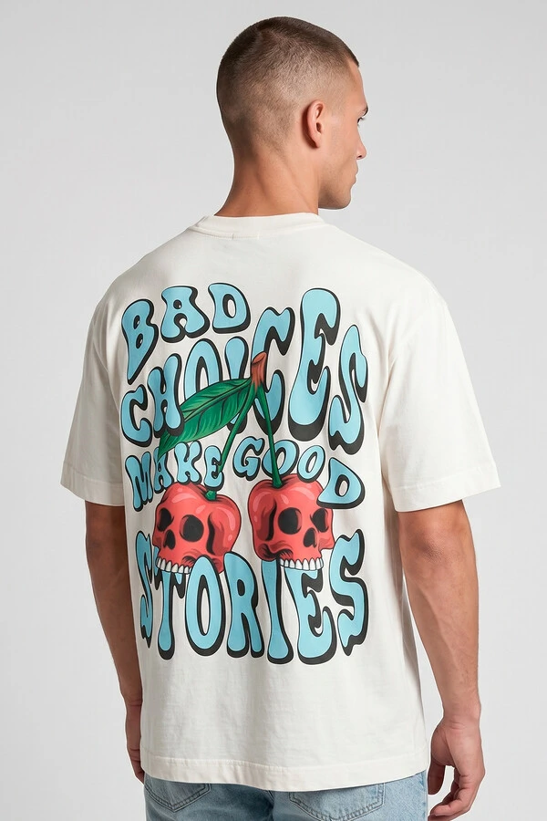 Camiseta oversized off white Cherry
