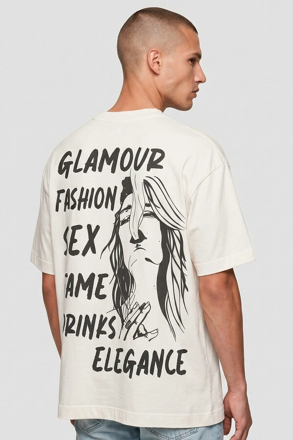 Camiseta oversized off white Glamour