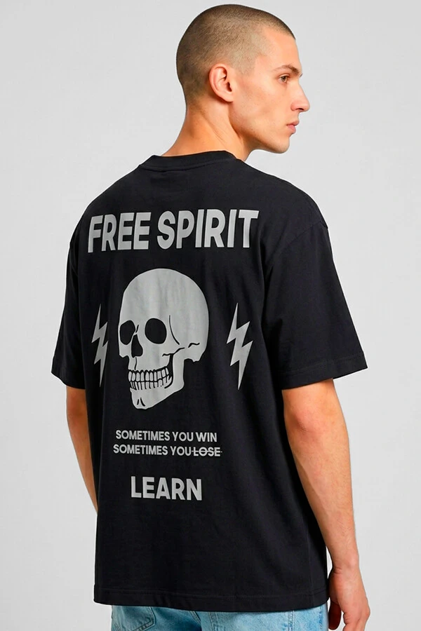 Camiseta oversized preta Free