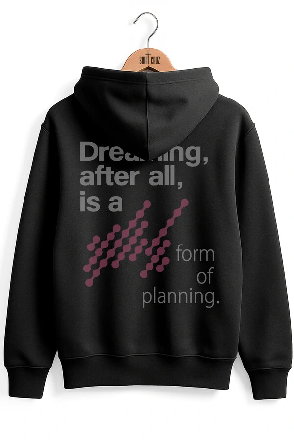 Blusa puff de moletom preta Dreaming