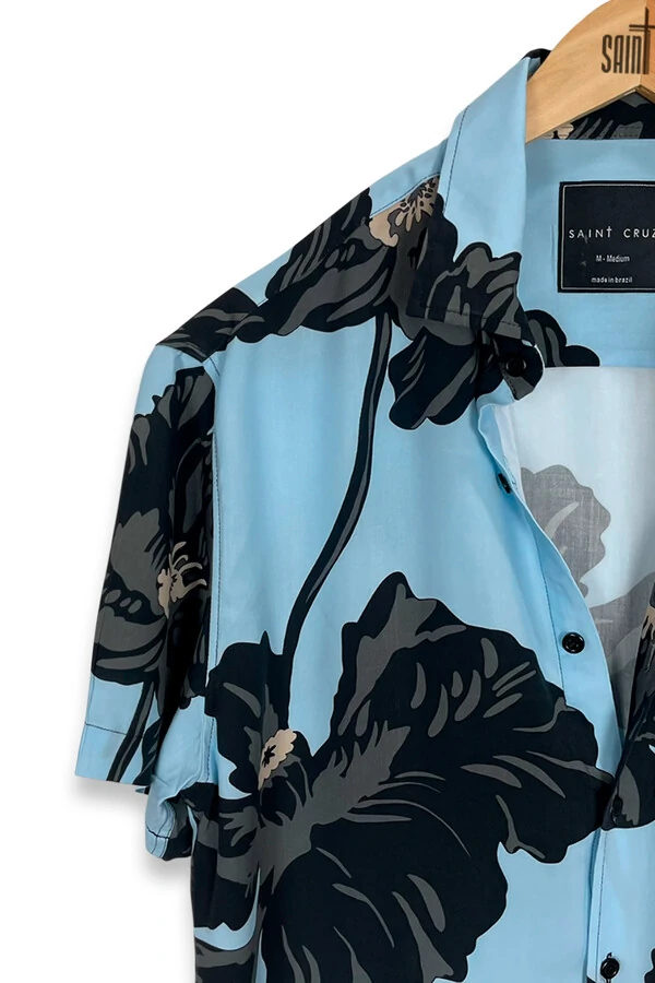 Camisa de viscose Poppies