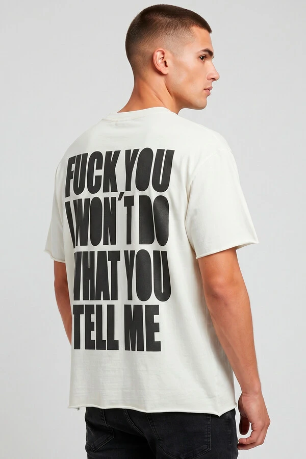 Camiseta off white Tell Me