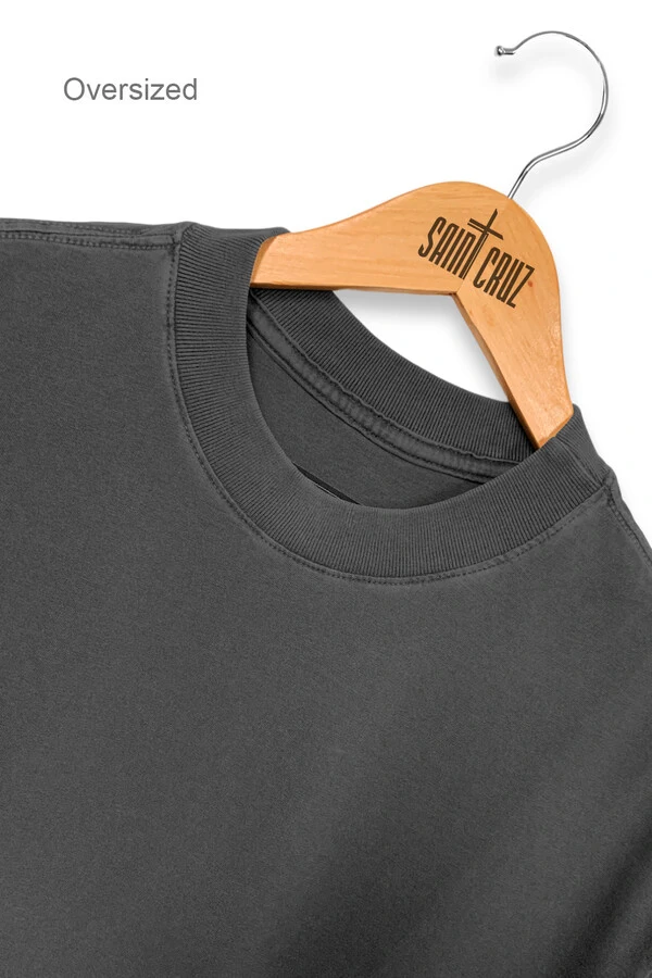 Camiseta oversized estonada chumbo Enjoy The Silence Front