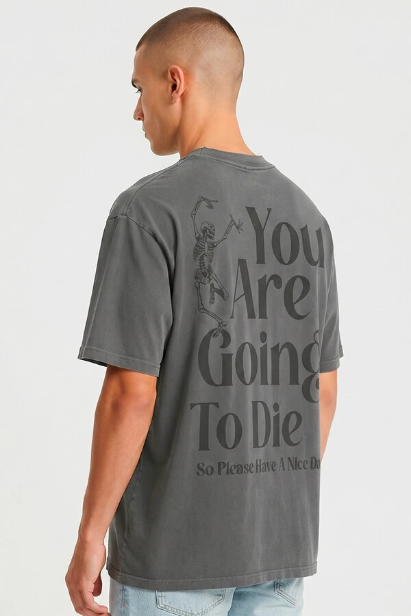Camiseta oversized estonada chumbo Nice Day